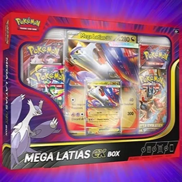 Pokmon TCG Mega Latias ex Box - Factory-Sealed with 4 Booster Packs 1 Standard ex Promo Card & 1 Jumbo Promo Card for Collectors and Players - TikTok Shop Pokmon TCG Mega Latias ex Box - Factory-Sealed with 4 Booster Packs 1 Standard ex Promo Card & 1 Jumbo Promo Card for Collectors and Players - TikTok Shop