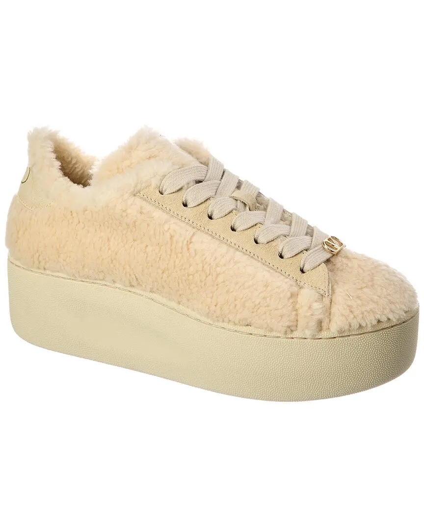 Valentino VLogo Signature Shearling Platform Sneaker