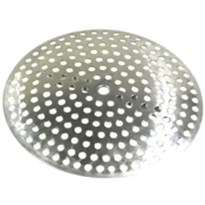 Plumb Pak PP820-65 Lightweight Durable Flat Aluminium Drain Strainer with Clip, 0.09 lbs 12.6 x 10.6 x 10.2 Flat-Shape Kitchen Water Filtration Drain Cover