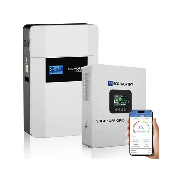 ECO-WORTHY Home Power Backup Station, 5120Wh 48V 100Ah Wall-Mount LiFePO4 Battery with Conduit Box, Bluetooth & WiFi + 5000W Solar Inverter Charger, Fast Charge, Home Backup & Solar System
