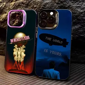 The World Is Yours S-Scarfaces Colorful Silver Back Phone Case For IPhone 17 16 15 14 13 12 11 Plus Pro Max Plus