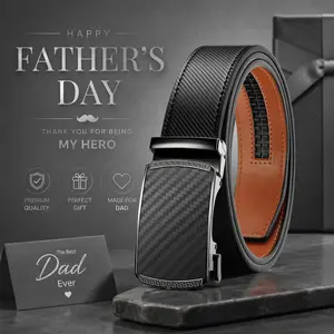【Flash Sale】 Ratchet Belt for Men - Customizable Fit 35mm Leather Belt with Effortless Style & Maximum Durability for Jeans