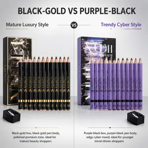 2-Pack Eyeshadow Stick Set, Matte & Shimmer Cream Eye Pencil, Waterproof Long Lasting Multi-use Makeup for Daily & Party