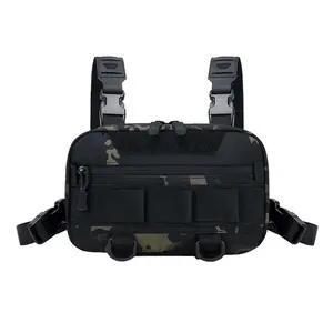 Men's Tactical Chest Bag, Multi-Functional Fishing & Camping Vest, Durable Outdoor Hiking Gear, Essential Work Equipment, Waist Slip Pocket