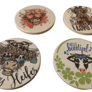 Cow Coasters - Set of 4, Perfect for Your Kitchen Tableware