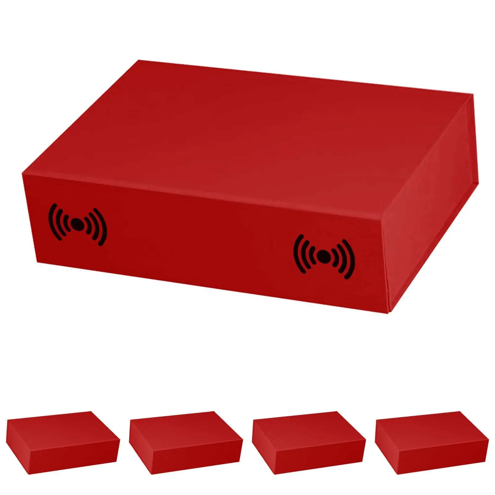 Red Gift Box with Lids,10.7'x7'x2.8' Large Bridesmaid Groomsman Proposal Box, Rectangle Collapsible Box for Present Graduation Birthday Wedding Storage