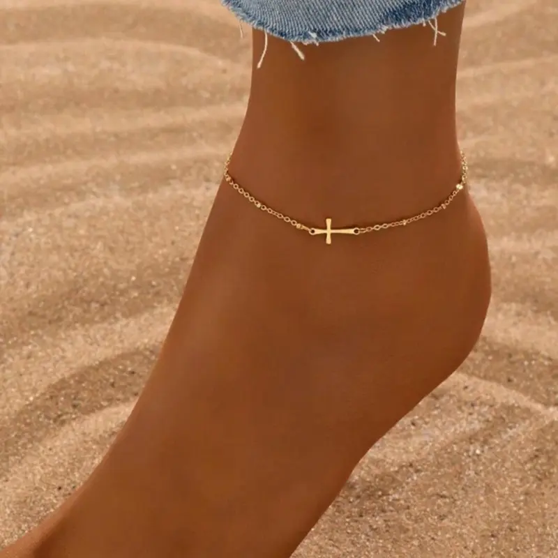 Women's Elegant Minimalist Plain Color Anklet, Exquisite Trendy Anklet, Chic All-match Body Jewelry As Gift for Girlfriend, Aesthetic Jewelry Gift, Fashion Jewelry Accessories