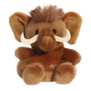 Aurora Adorable Palm Pals Mo Woolly Mammoth Stuffed Animal - Fun Collectible Plush for Kids and Adult Collectors - Perfect for Decorating Rooms and Birthday Gifts - Brown 5 Inches