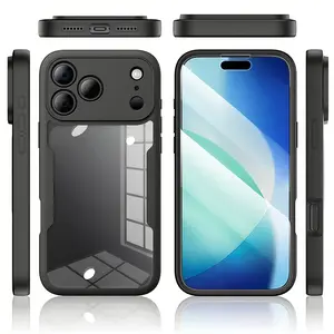 Fin 360 Full Body Screen Protector Phone Case For iPhone 17 17 Air 16 15 14 13 12 11 Pro Max XS XR 7 8 Plus SE 2 3 PC Hard Cover