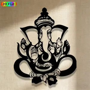 1pc Avant-Garde Ganesha Metal Wall Art, Avant-Garde Ganesha Statue Mural, Iron Craft, Perfect for Living Room, Garden, Indoor/Outdoor Decor, Intricate Craftsmanship, Artistic Metalwork, Christmas Decor, Ideal Gift for Trend Seekers