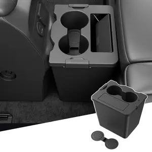 xipoqix Rear Trash Can with Cup Holder Compatible with Ford Maverick 2022-2025 Trash Bin with Drink Holder Storage Organizer Replacement for 2022-2025 Ford Maverick Accessories