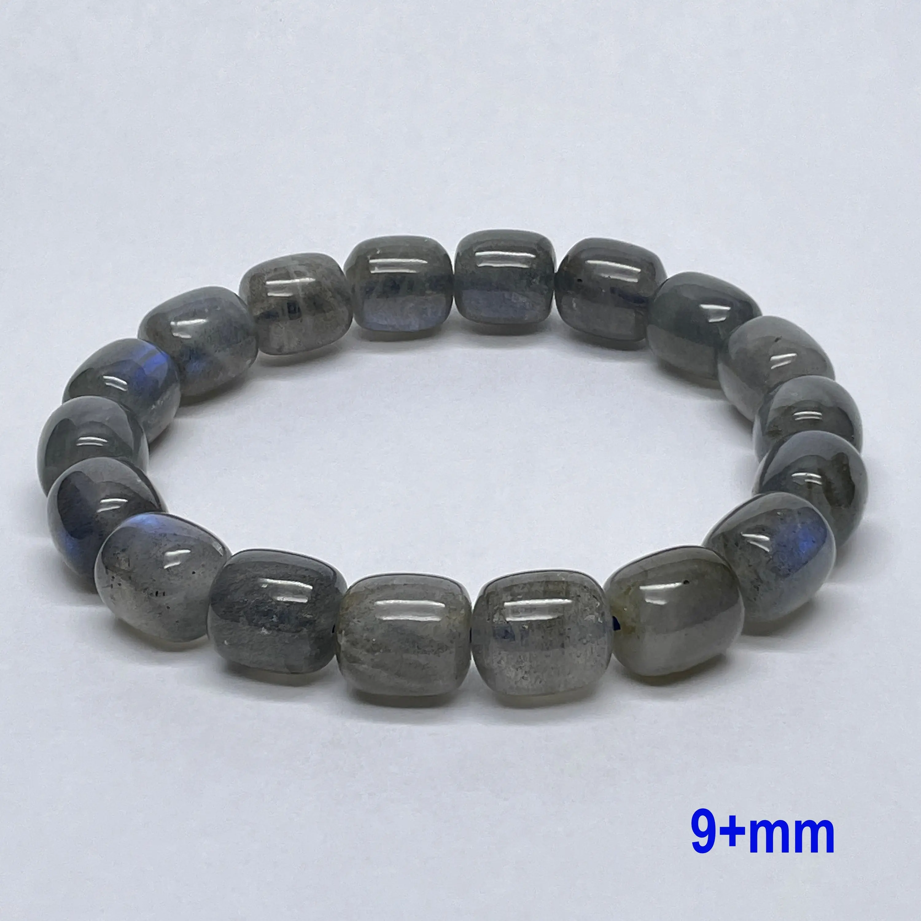 Stonelry Natural Gray Moonstone Beaded Bracelet (7 to 9+mm)