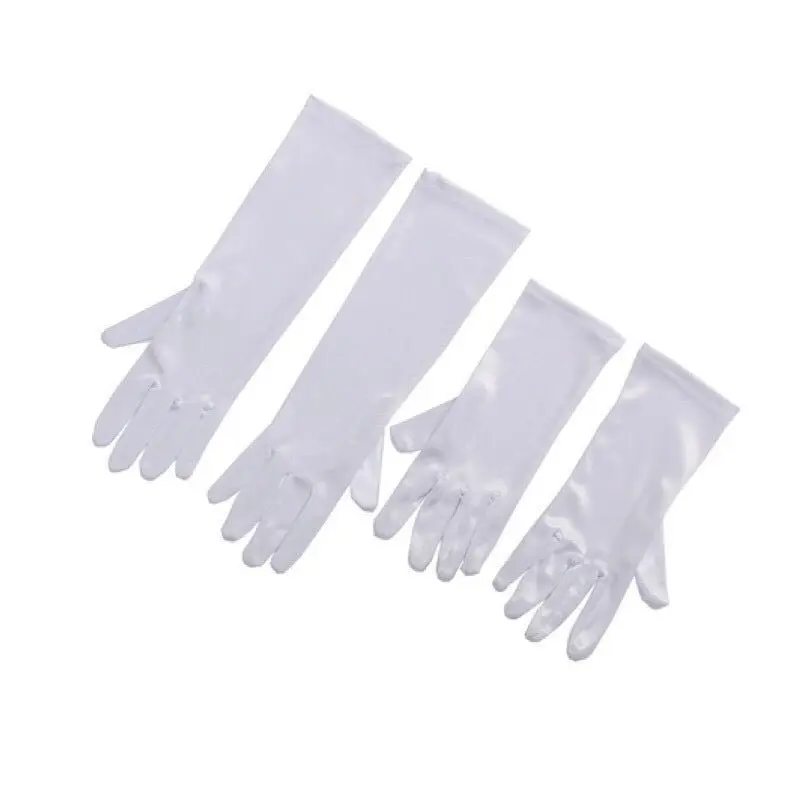 Holly — The Mini White Satin Gloves