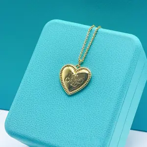 Viral Heart Pendant Necklace, Minimalist Engraved Love Charm, Everyday Wear Layering Chain, Trendy 2026 Jewelry for Women, Aesthetic Statement Piece, Dainty Accessory for OOTD, Anti-Tarnish Lightweight Chain, Perfect Gift for Her