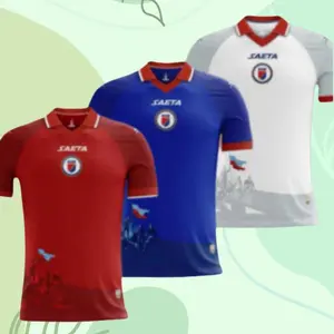 2026 Haiti National Team Blue White And Red Short Sleeve Soccer Jersey