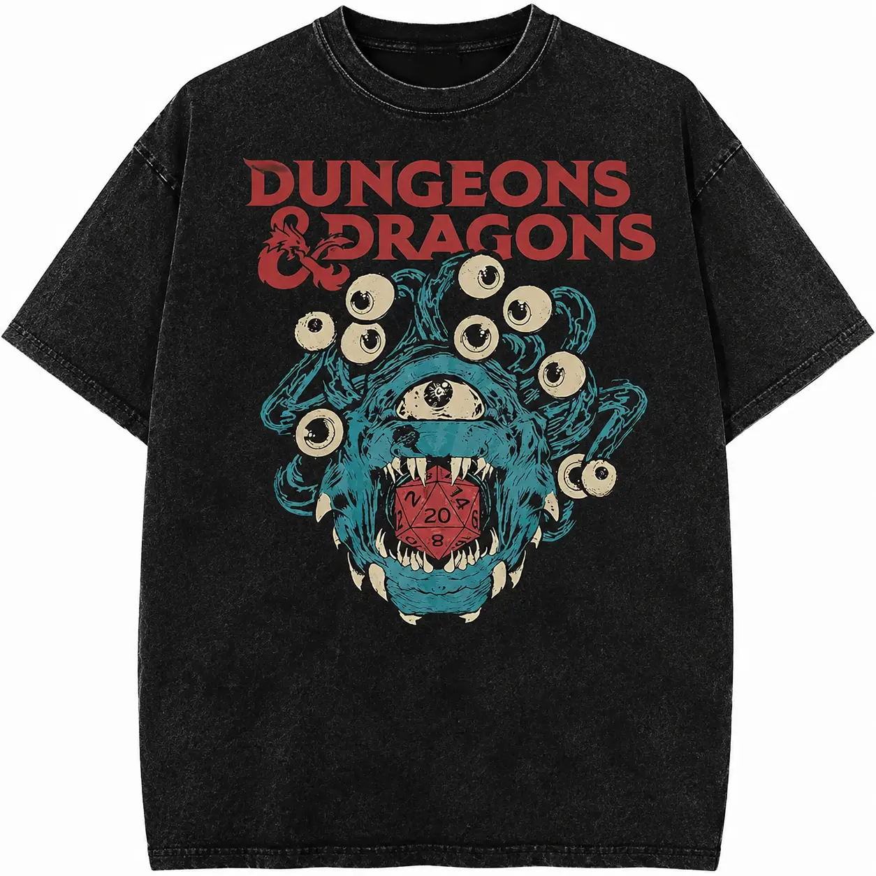 Dungeons & Dragons Horror Graphic Tee, Dungeons & Dragons Merch, Fantasy Role-Playing Game Shirt, Gift T-shirt, Dnd Tee, Y2k, Gift Idea, Unisex Cotton Top Menswear Womenwear Streetwear Cotton Comfort