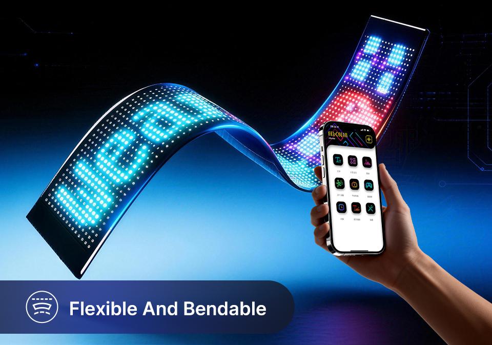 HYPERLITE Scrolling LED Message Sign USB Programmable Display Board Custom Text Marquee Light with App Control for Business Restaurant Event Christmas Decor Multiple Sizes 898mm to 3340mm stockup mothersday