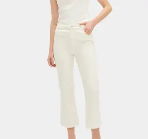 Women's Rise Cropped Kick Flare Jeans, Womenswear Bottom