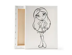 Bratz Inspired Pre-Sketched Canvas