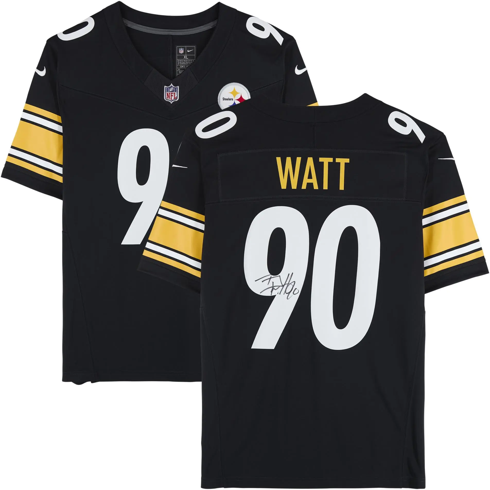 T.J. Watt Pittsburgh Steelers Autographed Nike Black Vapor Fuse Limited Jersey - Fanatics Authentic Certified
