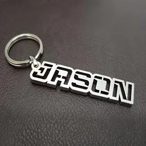 [Personalized Keychain Gift] Custom Personalized Name Keychain - Stainless Steel Fashion Style Durable Metal Ring for Everyday Use - Ideal Father's Day Gift