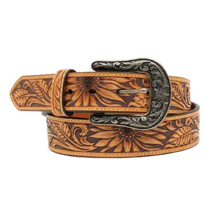 N320001608 Nocona Women's 1 1/2" Sunflower Embroidered Belt