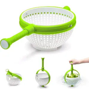 Spinner & Straining Colander for Salad, Fruit, Vegetable, Lettuce - Versatile Kitchen Tool for Efficient Preparation