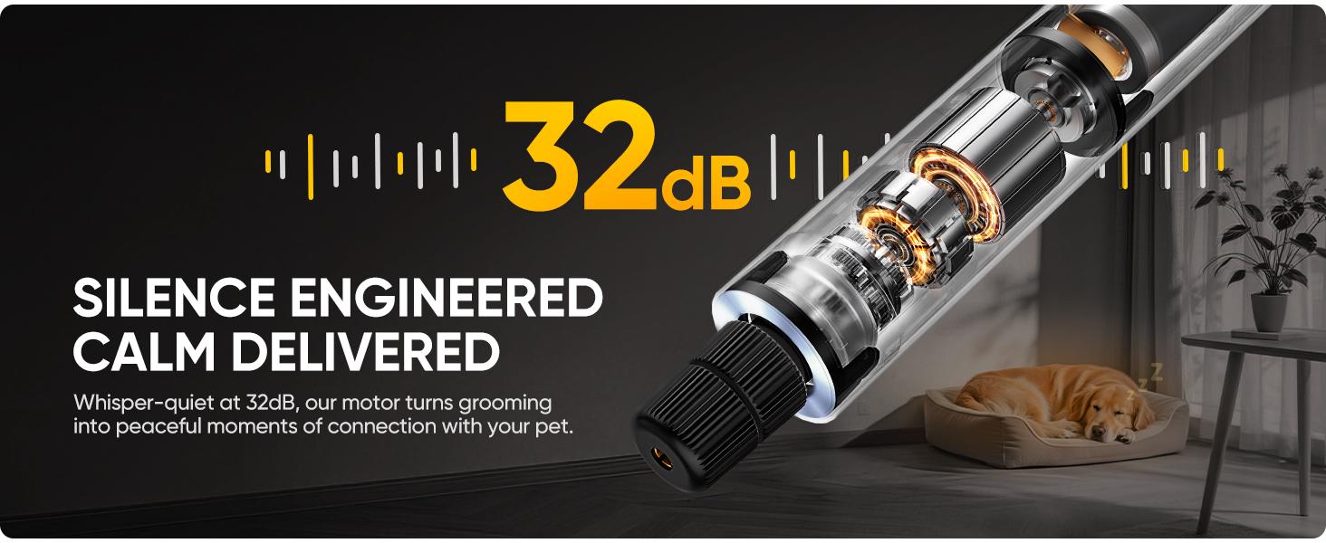 Fanttik F2 Master Pet Dog Nail Grinder Quiet, Safe Electric Rechargeable Pet Nail Trimmer with LED Light, 5-Speed Variable Paws Grooming Tool Kit, DIY Name Tags for Small Medium Dogs & Cats, Blue