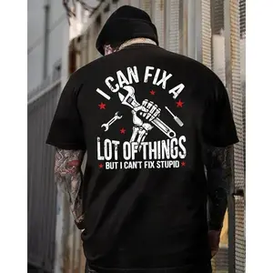 Black Hoodie – I Can Fix A Lot Of Things But I Cant Fix Stupid Funny Mechanic Quote Hoodie – Sarcastic Work Humor T Shirt Sweatshirt for Men