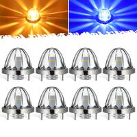 Amber/Blue Light-Clear Lense-8 Piece-No Bracket