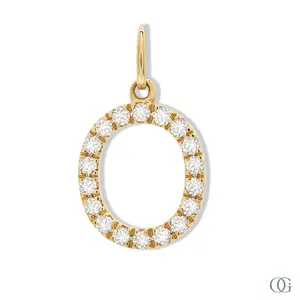 Diamond Letter Pendant - O