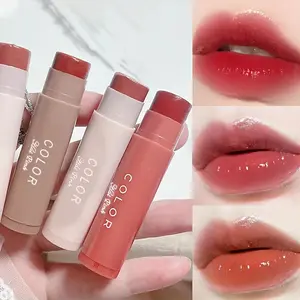 Colorful Tinted Moisturizing Lip Balm Lipgloss Glossy Finish, Hydrating Long-Lasting Lipstick, Anti-Chapped Care, Valentine Gift, Plant-Based Formula