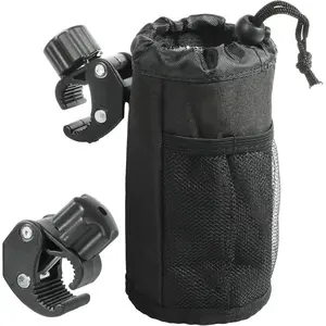 Bicycle Water Bottle Holder,Motorcycle Cup Holder with Alligator Clip,ATV Water Bottle Holder,Oxford Fabric with Mesh Bag,Car Accessories Bicycle Accessories for Motorcycle UTV, ATV,Camper