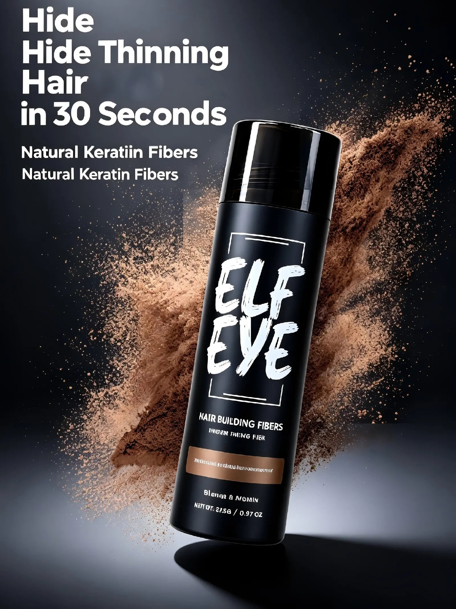 Electric Hair Fiber Applicator with Hair Building Fibers, Universal Rechargeable Spray Nozzle, 27.5g Keratin Hair Thickening Fibers, Natural Waterproof Thinning Hair Cover for Men & Women