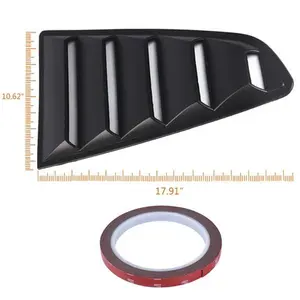 Side Window Visors Cover Air Flow Intake Panel Fit For 15-18 Ford Mustang GT V6 Window Louver Scoop Upgraded Version