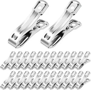 40 PCS Stainless Steel Garden Clips, Heavy Duty Greenhouse Clamps for Netting, Strong Grip to Secure Shade Cloth or Plant Cover on Garden or Greenhouse Hoops