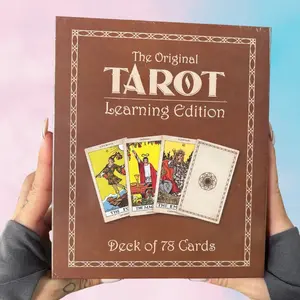 The Original Tarot Learning Edition in English - Deck of 78 Cards with Workbook for Spiritual Growth High-Quality Card Stock & Professional Tarot Reader Guide