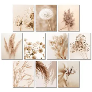 Plant Pattern Wall Art Poster, 1 Set Frameless Wall Decor, Wall Art Poster, Gift for Classroom Room Decor, Ornaments