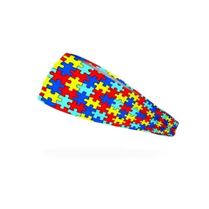 RAVEbandz The Pro - Wide Stretch Headband (Autism Awareness)