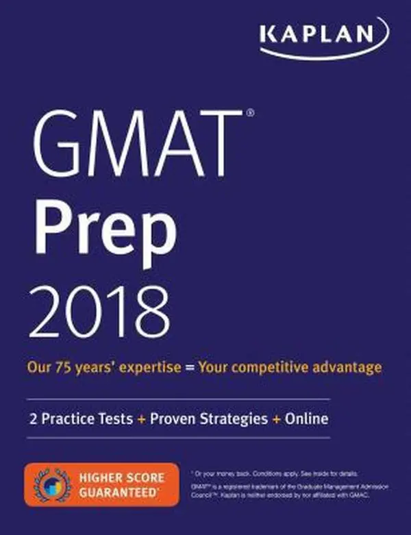 USED Book - GMAT Prep 2018: 2 Practice Tests + Proven Strategies + Online (Kaplan Test Prep) by Kaplan Test Prep (Paperback) - english