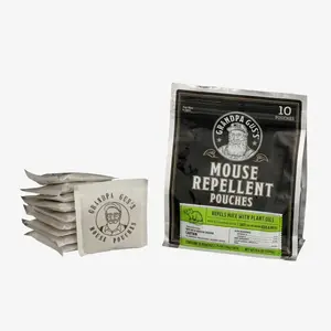 Grandpa Gus's Mouse Repellent Pouches - 10 Pouches for Effective Mouse Control - Organiser Friendly