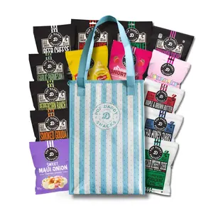 Reuseable Cooler Bag with 13 bags of pretzels + BONUS BAG of Sweet Maui Onion