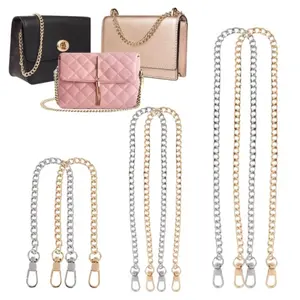 6 Pack of Bag Chains,30/60/120 cm Metal Bags Chain Silver and Gold,Chain Carry Strap for Handbag with Twist Clasps,Bag Chain Shoulder Strap for Handbags,Shoulder Bags party supplies gift