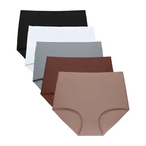 FallSweet No Show Underwear for Women High Waist Seamleass Briefs Panties