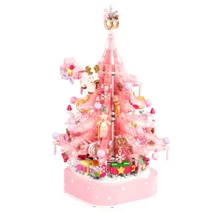 Christmas Tree Music Box Building Block Set, 675 PCS,Christmas Gift, Construction Toy for Girls,Gift for kids
