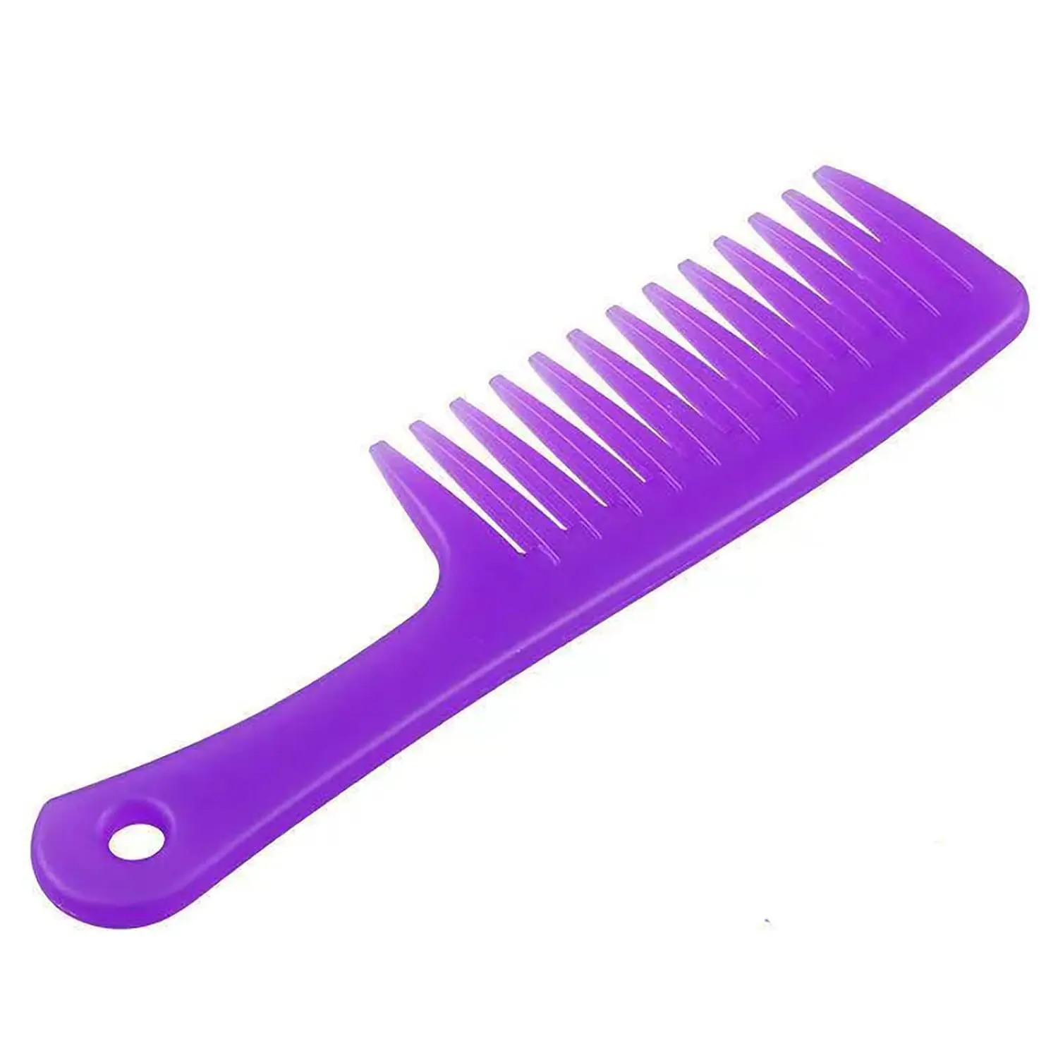 Purple Large Hair Detangling Comb, Wide Tooth Comb, for Curly, Long, Short, Straight Hair