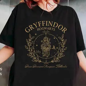 Hogwarts Harry Potter House, Slytherin, Gryffindor, Ravenclaw, Hufflepuff House Sweatshirt, Fantasy Wizard shirt, HP Fan Gifts, Unisex T-shirt, Trendy Sweatshirt,Holiday gift