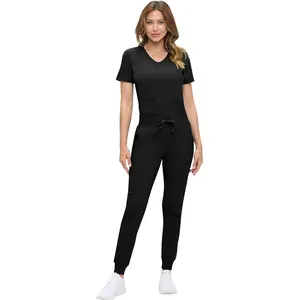 Womens Ultra-Soft Luxe Stretch Jogger Scrub Set with Regular and Petite Sizes