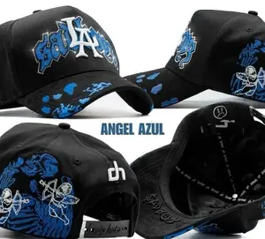 Dandy Hats x Junior H Angel Azul Unique Collaboration Hat with Playful Flair for Casual Outings and Statement Pieces