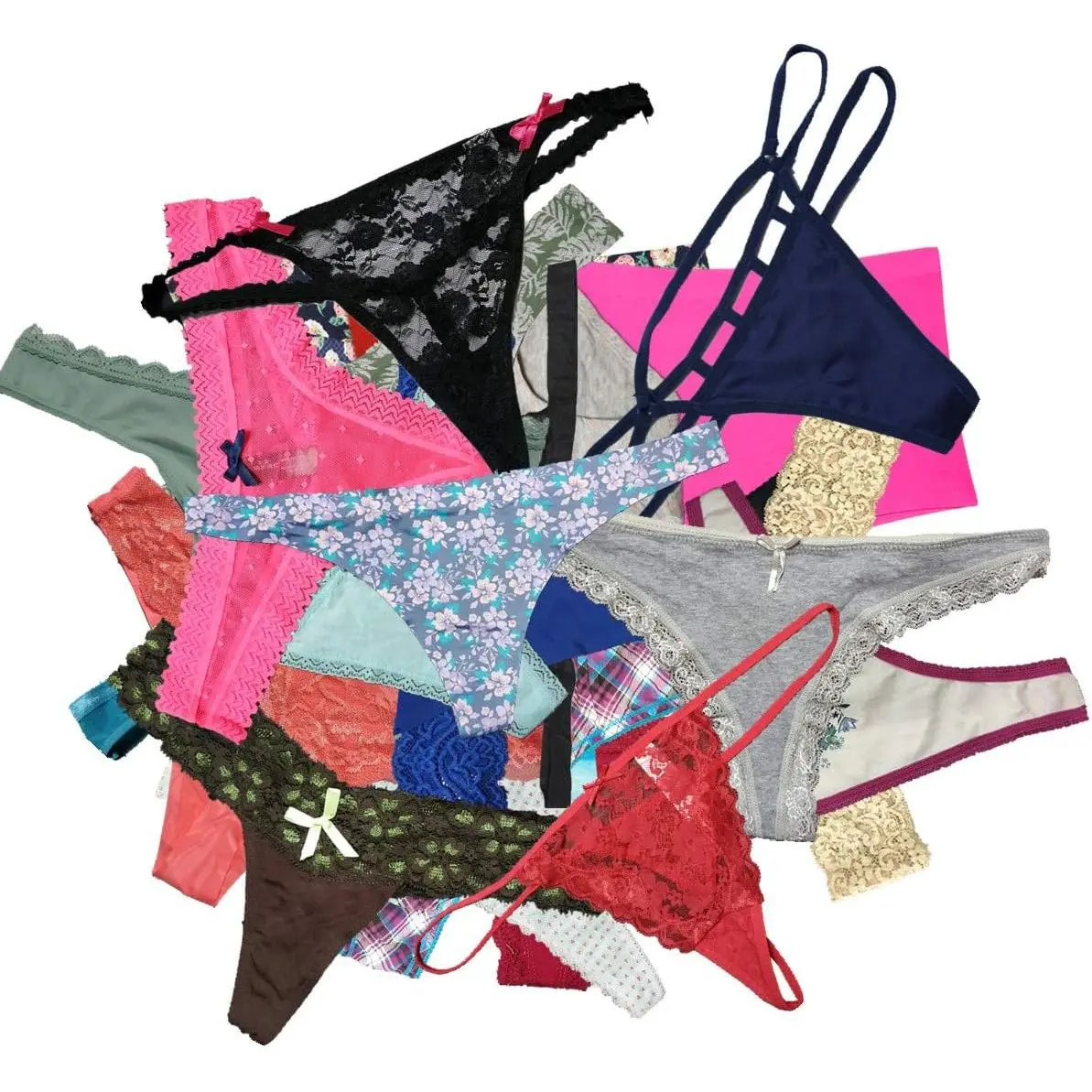 Variety of Womens Underwear Pack T- Thong Bikini Hipster Briefs  Lace Panties